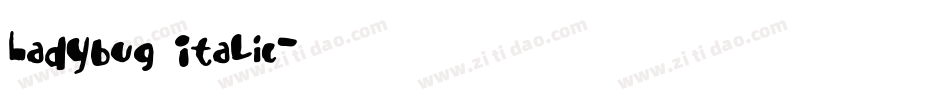Ladybug Italic字体转换